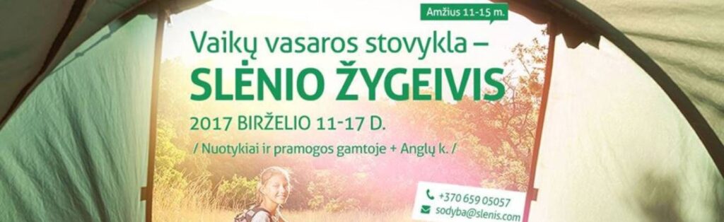 Vaikų vasaros stovykla birželio 11-17 d. (vyks anglų k. užsiėmimai)
